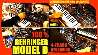 100 Behringer MODEL D 70ies Synthesizer Music 4TrackDemo [upl. by Vashtee]