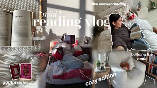 mini reading vlog cozy 📖🧸  live reading acowar bookish hauls building the book nook gggtm [upl. by Stelmach772]