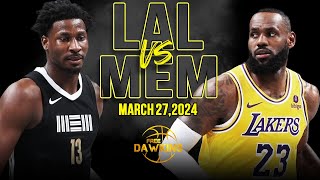 Los Angeles Lakers vs Memphis Grizzlies Full Game Highlights  March 27 2024  FreeDawkins [upl. by Seidel]