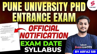 SPPU PET Exam 2024  Exam Date  Pune University PhD Entrance  Syllabus Exam Pattern  Arfaz Sir [upl. by Gibbons595]