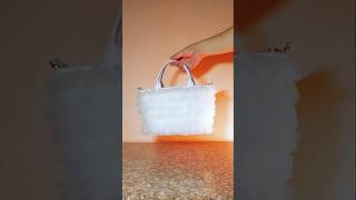 I made a White Ruffled Tulle Mini Handbag handmadebag bagdesigner designerbag handbag ruffles [upl. by Gnoz]