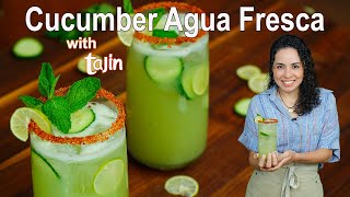 Mexican CUCUMBER Agua Fresca  FRESH Cucumber Water  Villa Cocina [upl. by Analram744]