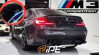 BMW G80 M3 COMPETITION IPE EXHAUST  PROPER S58 M CAR SOUND [upl. by Dotson]