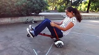 Convert Your Hoverboard Into a Fun GoKart  HoverKart HoverBike HoverSeat [upl. by Atteugram]