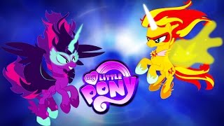 My Little Pony Transforms  Daydream Sunset Shimmer Midnight Twilight Sparkle  Videos For Kids [upl. by Emalee672]