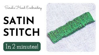 How to do Satin Stitch [upl. by Yasmar]