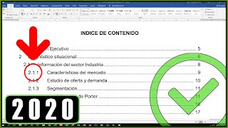 WORD Como hacer un INDICE automático para Tesis Tesina Monografías y otros documentos [upl. by Kimble620]