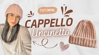 Tutorial Cappello allUncinetto  Facile e Veloce MilleCreazioniSonia [upl. by Nahtanod]