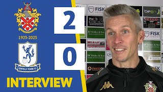 POST MATCH INTERVIEW  Steve Morison on Hornchurch 20 Enfield Town [upl. by Einwahr]