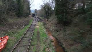 Fly along the path of the Ecclesbourne Valley Railway landslip diversion [upl. by Tabber]