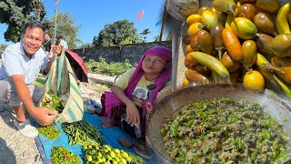 Bought River Snail from Tribal Market  Bought Organic Vegetable from Market  Arunachal Market [upl. by Donahue528]