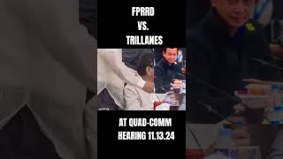 TRILLANES VS FPRRD AT QUADCOMM HEARING 11132024 duterte trillanes shorts fprrd shortvideo [upl. by Bergstein]