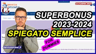 Il SUPERBONUS 110 spiegato semplice  le regole base aggiornate 2023  2024  ultime notizie [upl. by Maryjo]