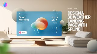 Design an animated 3D weather landing page with Spline  Tutorial [upl. by Irakab811]