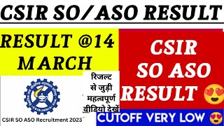 CSIR SOASO RESULT 2024  csir soaso exam expected cut off 2024  CSIR SO ASO RESULT [upl. by Papageno]