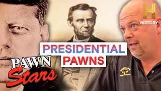 Pawn Stars PRICEY PRESIDENTIAL PAWNS Mega Compilation [upl. by Irpak62]