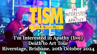 TISM  Im Interested In Apathy live  Riverstage Brisbane 20th Oct 2024 [upl. by Anerac]