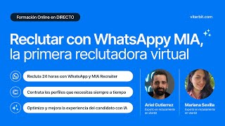 🔴 WEBINAR  Reclutar vía WHATSAPP con InteligenciaArtificial 📲 [upl. by Agnese]