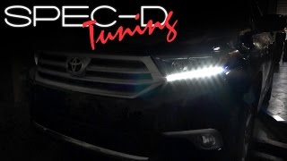 SPECDTUNING INSTALLATION VIDEO 2011  2013 TOYOTA HIGHLANDER LED PROJECTOR HEADLIGHTS [upl. by Iover]