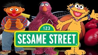 Sesame Street Sports Ernie Telly And Zoe Races Compilation Kids Games [upl. by Fugate]