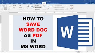 How To Convert Word Doc as PDF [upl. by Sadye644]