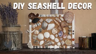 Beautiful and easy to make seashell wall hanging coastal home décor [upl. by Einattirb878]