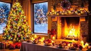 Beautiful Christmas Ambience 🎅🎄 Relaxing Christmas Music Fireplace 🔥 Christmas Fireplace Background [upl. by Acinnad]