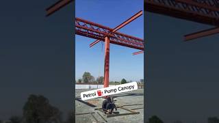 Petrol Pump ⛽ Canopy Structure construction civilengineering petrolpumpinvestment petrolium [upl. by Ardnahsal]