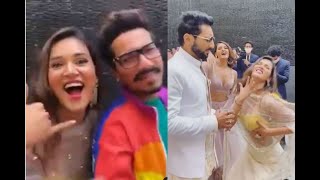 Mukti Mohan Haarsh Limbachiyaa Dharmesh and Shakti having fun at Punit Pathak wedding [upl. by Aisatsana]