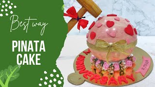 pinata cake बनाना सीखे आसानी से How to make pinata cake  Chocolate smash cake  chef nitin [upl. by Yoko]