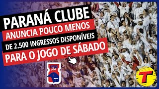 Restam pouco mais de 25 mil ingressos para o jogo de sábado na Vila Capanema [upl. by Herv]