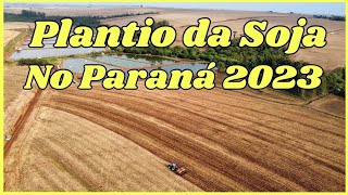 Acompanhando o plantio da soja no Paraná com um drone  Uma visão aérea incrível agro soja rural [upl. by Assadah]