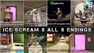 Ice Scream 8 all endings [upl. by Iemaj]