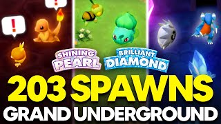 All 203 Grand Underground Pokemon Spawns in Brilliant Diamond and Shining Pearl [upl. by Ofella549]