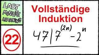 Vollständige Induktion  Aufgabe 22  Teilbarkeit die zweite [upl. by Nytsua]