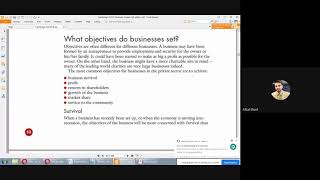 Business Objectives  Business Studies  Chap 5  Part 1  Sir Afzal Shad [upl. by Okramed663]