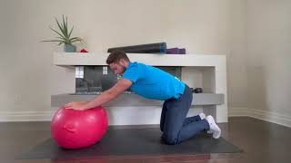 Serratus Posterior Inferior Stretch  Exercise Ball Stretch [upl. by Gram299]