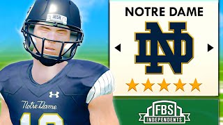 I Takeover Notre Dame in NCAA Football 24 [upl. by Munson509]