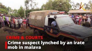 Crime suspect lynched by an irate mob in Malava [upl. by Eniamirt323]