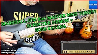 BOSS KATANA  MARSHALL JCM 800 MASTER MKII TONE  SCHECTER DEMON 7 [upl. by Engracia]