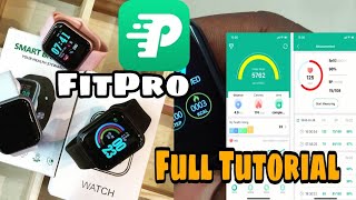 FitPro App Complete Setting  FitPro Watch Connect to Android  i7 Pro Max Smartwatch all features [upl. by Sanalda]