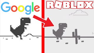 I made the Google Chrome Dino Run game in Roblox [upl. by Hacceber]