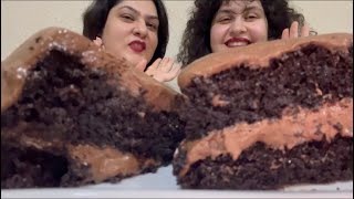 EATING CAKE WITH MY SISTER mukbangsounds asmrfood eatinsounds asmr food cakemaking cake [upl. by Older]