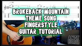 Brokeback Mountain Theme Song Guitar Tutorial [upl. by Eleirbag978]