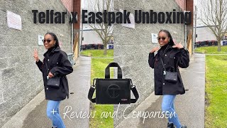 Telfar x Eastpak Small Shopping Bag REVIEW amp UNBOXING  ZipperAdjustable Strap We did it Joe [upl. by Ahsehat819]