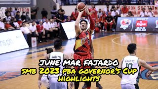 June Mar Fajardo SMB 2023 PBA Governors Cup Highlights [upl. by Fanestil]