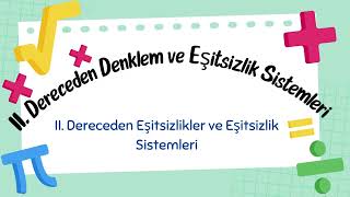 II Dereceden Eşitsizlik ve Eşitsizlik Sistemleri tyt ayt yks [upl. by Arella426]