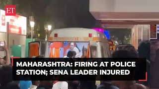 Thane shootout Firing takes place at Ulhasnagar police station as BJP MLAUBT Sena leader clash [upl. by Liagibba]