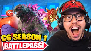 NEW Chapter 6 BATTLE PASS in Fortnite Godzilla Baymax [upl. by Gilligan]