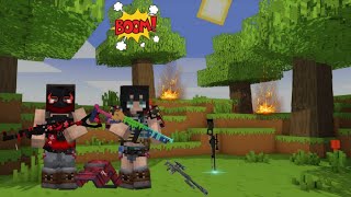 play minecraft but hide and seek and guns mod multiplayer funny gameplay 😁 [upl. by Linea]